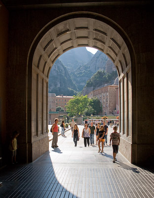 Looking out onto Santa Maria Square