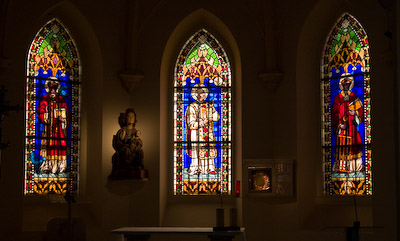 Stained glasses at Catedral Buen Pastor