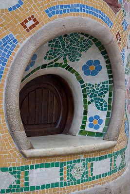 Old ticket window at the Palau